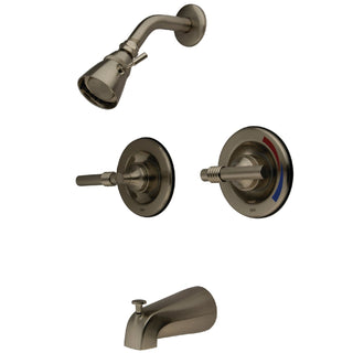 Tub and Shower Faucet, Tulare, Double Handle in Brushed Nickel