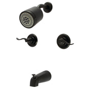 Tub and Shower Faucet, Tulare, Double Handle in Matte Black