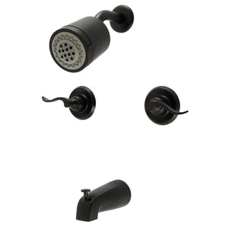 Tub and Shower Faucet, Tulare, Double Handle in Matte Black