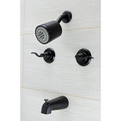 Tub and Shower Faucet, Tulare, Double Handle in Matte Black
