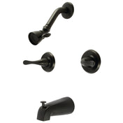 Tub and Shower Faucet, Tulare, Double Handle in Matte Black