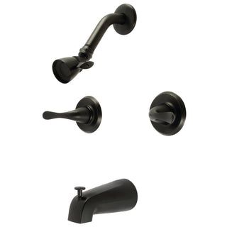 Tub and Shower Faucet, Tulare, Double Handle in Matte Black