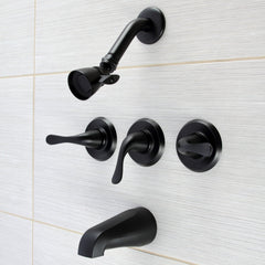Tub and Shower Faucet, Tulare, Double Handle in Matte Black