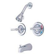 Tub and Shower Faucet, Tulare, Double-Handle in Polished Chrome