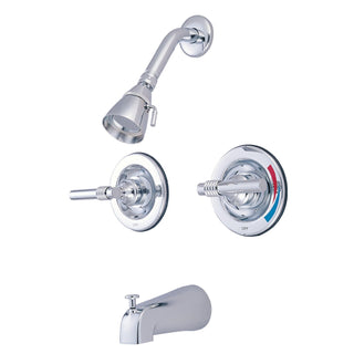 Tub and Shower Faucet, Tulare, Double-Handle in Polished Chrome
