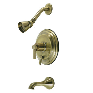 Tub and Shower Faucet, Tulare, Pressure Balanced Single Handle in Antique Brass