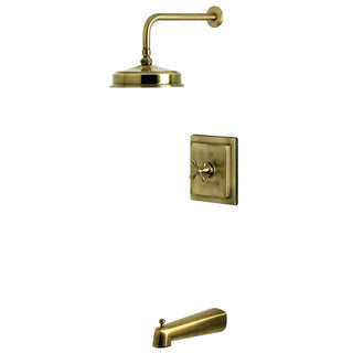 Tub and Shower Faucet, Tulare, Single Handle in Antique Brass