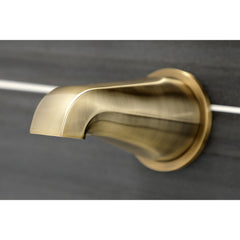 Tub and Shower Faucet, Tulare, Triple Handle in Antique Brass