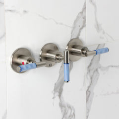 Tub and Shower Faucet, Verona, Triple Handle in Brushed Nickel