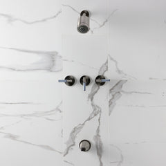Tub and Shower Faucet, Verona, Triple Handle in Brushed Nickel