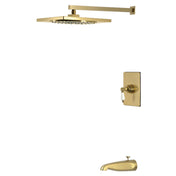 Tub and Shower Faucet, Victorian, Pressure Balanced in Brushed Brass