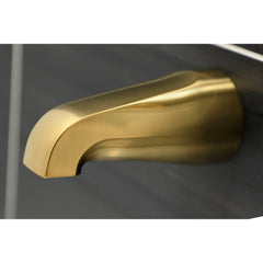 Tub and Shower Faucet, Victorian, Triple Cross Handle in Brushed Brass