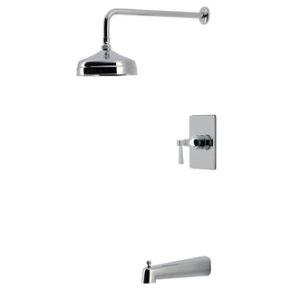 Tub and Shower Faucet with Pressure Balanced Valve in Polished Chrome
