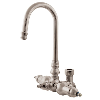 Tub Faucet Body, Heirloom, Vintage Gooseneck in Brushed Nickel