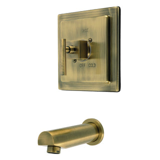Tub Faucet, Claremont, Single Handle Pressure Balanced in Antique Brass