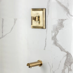 Tub Faucet, Claremont, Single Handle Pressure Balanced in Antique Brass