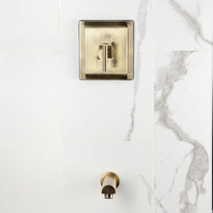 Tub Faucet, Claremont, Single Handle Pressure Balanced in Antique Brass