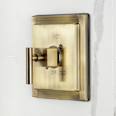 Tub Faucet, Claremont, Single Handle Pressure Balanced in Antique Brass
