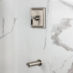 Tub Faucet, Kaiser, Single Handle Pressure Balanced in Brushed Nickel