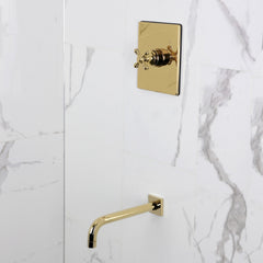 Tub Faucet, Metropolitan, Single Handle Pressure Balanced in Polished Brass