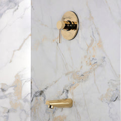 Tub Faucet Trim, Concord, Pressure Balanced with Non-Diverter Spout in Polished Brass