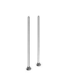 Tub Filler Risers, Weymouth, Floor Mount, Metal, Chrome