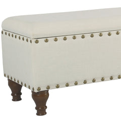 Tufted Entryway Bench with Lift-Up Storage, Gray Polyester Blend Upholstery