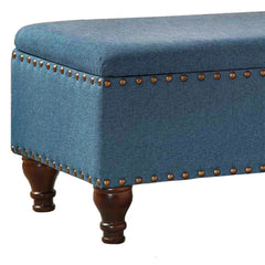 Tufted Entryway Bench with Lift-Up Storage, Gray Polyester Blend Upholstery