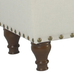 Tufted Entryway Bench with Lift-Up Storage, Gray Polyester Blend Upholstery