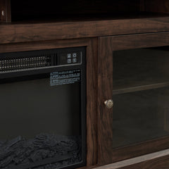 TV Media Stand for Up to 65-Inch TVs, Brown MDF