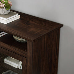 TV Media Stand for Up to 65-Inch TVs, Brown MDF