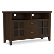 TV Stand, 48 Inch Wide with Natural Aged Brown Finish