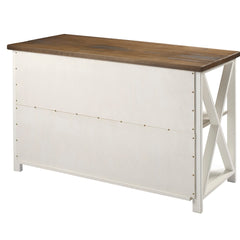 TV Stand, 52 in Wide, Solid Pine in White