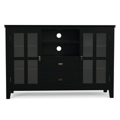 TV Stand, 53 Inch Wide, Solid Wood, Adjustable Height