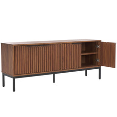 TV Stand, 60.8 in Wide with Walnut Finish