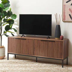 TV Stand, 60.8 in Wide with Walnut Finish