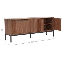 TV Stand, 60.8 in Wide with Walnut Finish