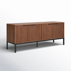 TV Stand, 60.8 in Wide with Walnut Finish
