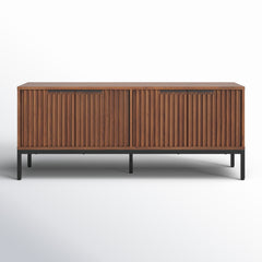 TV Stand, 60.8 in Wide with Walnut Finish