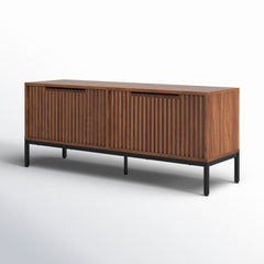 TV Stand, 60.8 in Wide with Walnut Finish