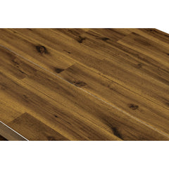 TV Stand, 60 in Solid Wood with Three Drawers, Mocha