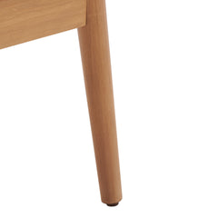 TV Stand, 60 in W, Natural Solid Wood with Cane Drawers