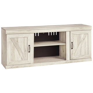 TV Stand, 60 In Wide, Manufactured Wood with Barn Doors