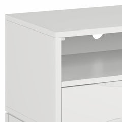 TV Stand, 60 in Wide, Solid Wood with 3 Drawers