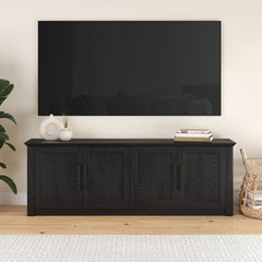 TV Stand, 70-Inch Wide, Manufactured Wood, 4 Doors