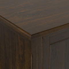 TV Stand, 72 in Wide, Solid Wood with Two Drawers