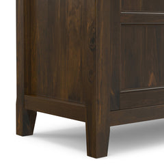 TV Stand, 72 in Wide, Solid Wood with Two Drawers