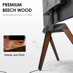 TV Stand, Adjustable Height, 55 to 78 in TVs in Walnut