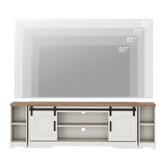 TV Stand for 35 to 85 in TVs with Two Barn Doors