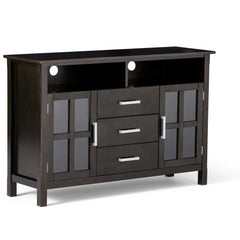 TV Stand for TVs up to 65 Inches in Hickory Brown Solid Wood